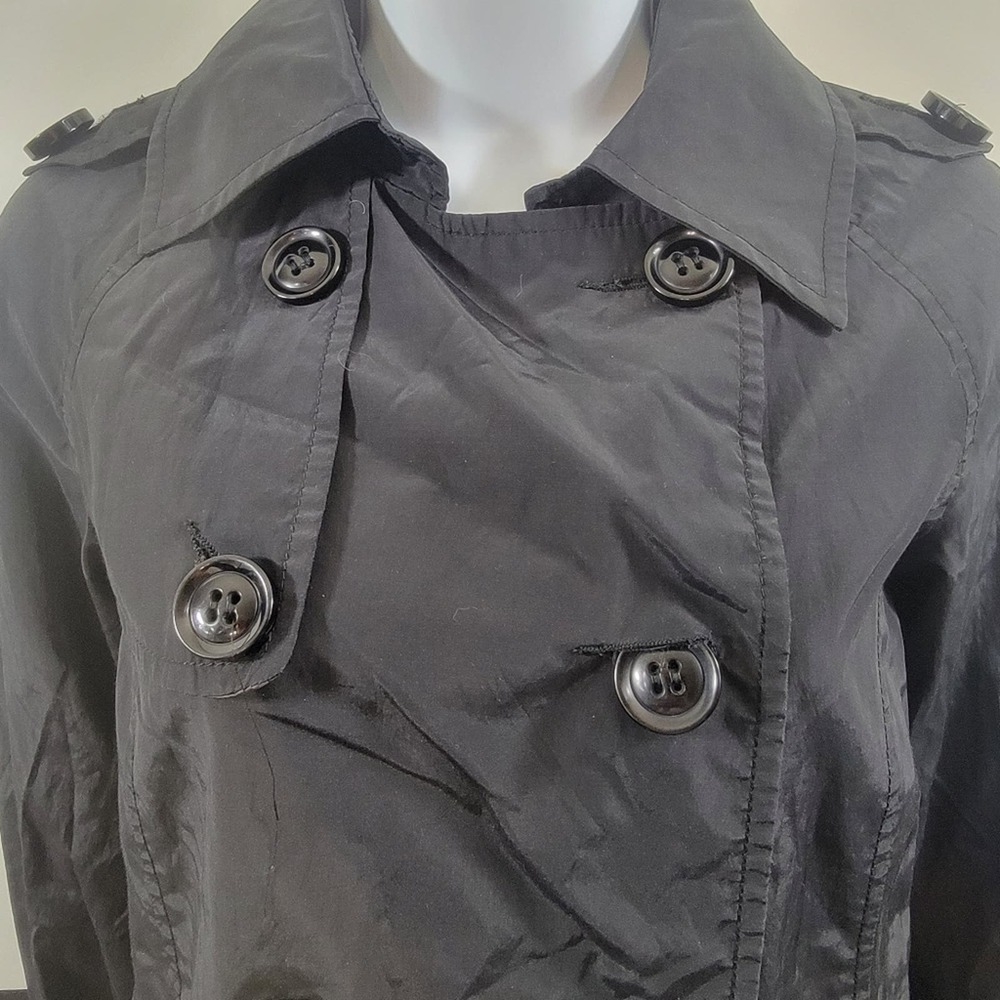 Zara Basic Black Utility Button Front Pockets Jac… - image 4